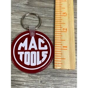 Vintage Mac Tools Keychain Red Round Roy Miller Tool Supply Quaker City Ohio